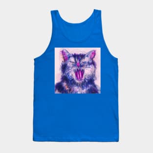 Yawning cat Tank Top